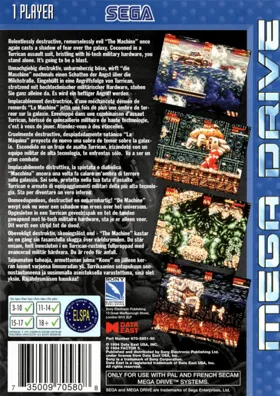 Mega Turrican (Europe) box cover back